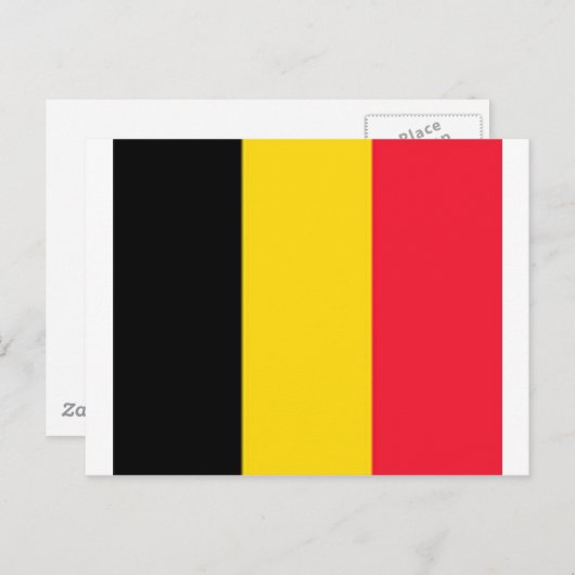 Carte Postale Drapeau Belgique (Devant / Derrière)