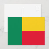 Carte postale Drapeau Bénin (Devant / Derrière)