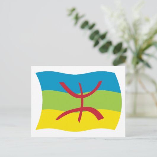 Carte postale Drapeau Berbère (Debout devant)