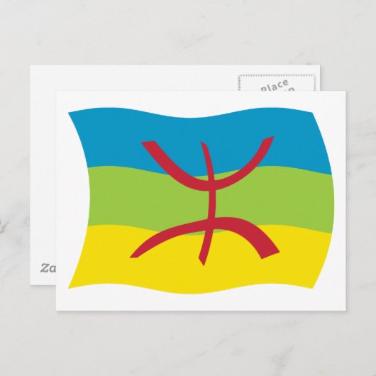 Carte postale Drapeau Berbère (Devant / Derrière)
