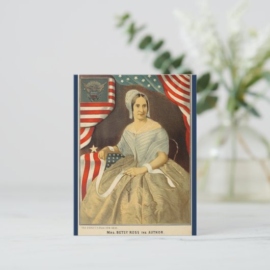 Carte Postale Drapeau Betsy Ross et phoque (Debout devant)