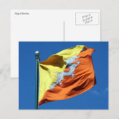Carte Postale drapeau bhoutan (Devant / Derrière)