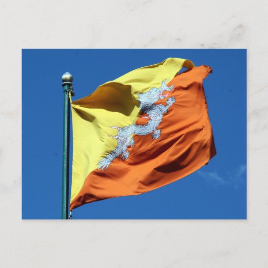 Carte Postale drapeau bhoutan (Devant)