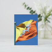 Carte Postale drapeau bhoutan (Debout devant)