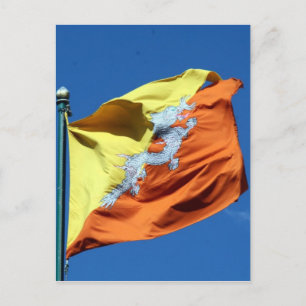 Carte Postale drapeau bhoutan