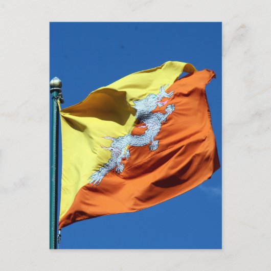 Carte Postale drapeau bhoutan (Devant)