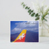 Carte Postale drapeau bhutan (Debout devant)