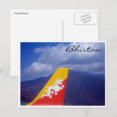 Carte Postale drapeau bhutan (Devant / Derrière)