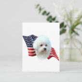 Carte Postale Drapeau Bichon (Debout devant)