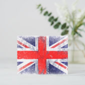 Carte Postale drapeau bleu et rouge d'Angleterre (Debout devant)