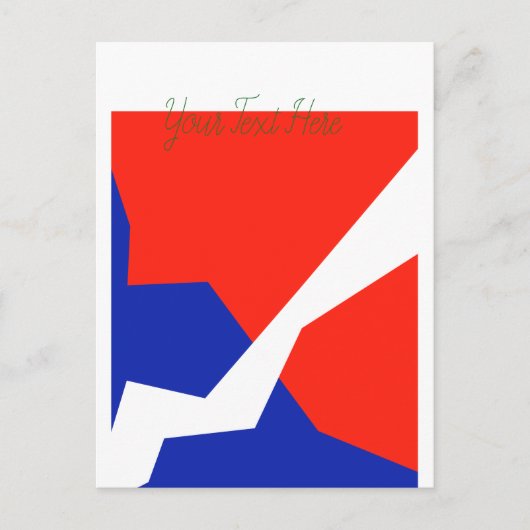 Carte Postale Drapeau Bleu Rouge Blanc Couleurs (Devant)