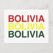 Carte Postale Drapeau BOLIVIA (Devant)