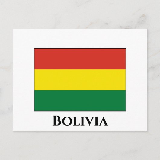 Carte Postale Drapeau bolivien (Devant)