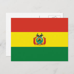 Carte Postale Drapeau bolivien, Drapeau de Bolivie