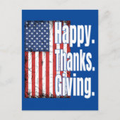 Carte Postale Drapeau bon thanksgiving américain (Devant)