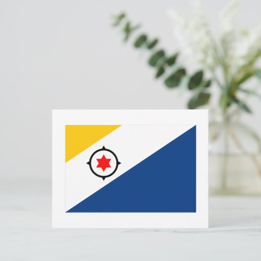 Carte Postale Drapeau Bonaire (Debout devant)