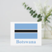Carte Postale Drapeau botswanais avec nom (Debout devant)