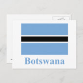 Carte Postale Drapeau botswanais avec nom (Devant / Derrière)
