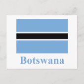 Carte Postale Drapeau botswanais avec nom (Devant)