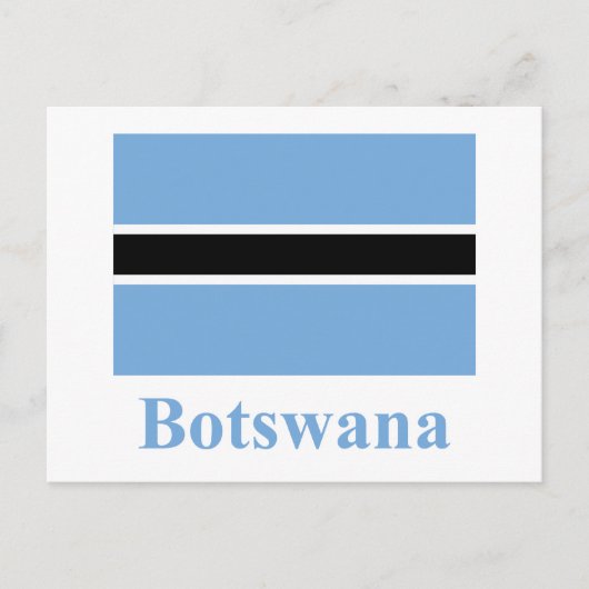 Carte Postale Drapeau botswanais avec nom (Devant)