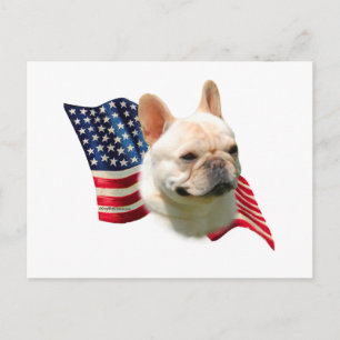 Carte Postale Drapeau Bouledogue Français