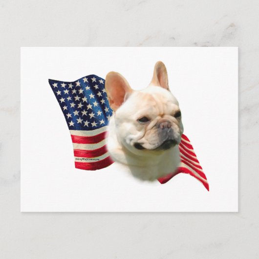 Carte Postale Drapeau Bouledogue Français (Devant)