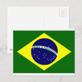 Carte Postale Drapeau brésilien (Devant / Derrière)
