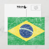 Carte Postale drapeau brésilien (Devant / Derrière)