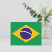 Carte Postale Drapeau brésilien (Debout devant)