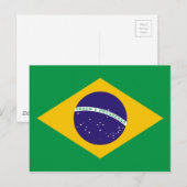 Carte Postale Drapeau brésilien (Devant / Derrière)