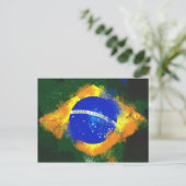 Carte Postale drapeau brésilien BR Brasil (Debout devant)