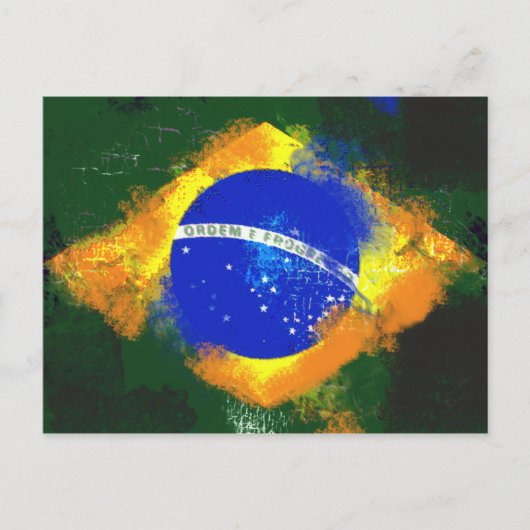 Carte Postale drapeau brésilien BR Brasil (Devant)