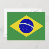 Carte Postale Drapeau brésilien classique (Devant / Derrière)