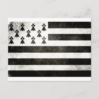 Carte Postale Drapeau Bretagne Vintage