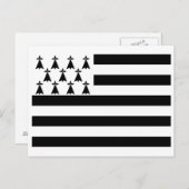 Carte Postale Drapeau breton patriotique (Devant / Derrière)