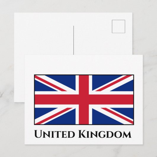 Carte Postale Drapeau britannique (Devant / Derrière)