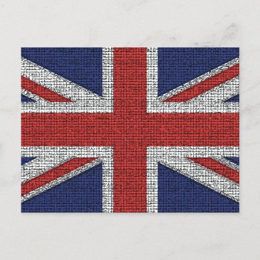 Carte Postale Drapeau britannique en lambeaux (Devant)