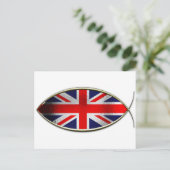 Carte Postale Drapeau britannique Ichthus (Debout devant)