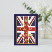 Carte Postale Drapeau britannique Keep Calm (Debout devant)