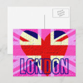 Carte Postale Drapeau britannique Londres (Devant / Derrière)