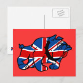 Carte Postale Drapeau britannique patriotique (Devant / Derrière)