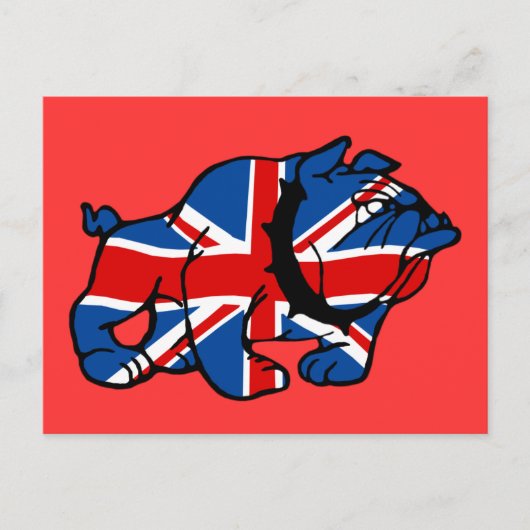 Carte Postale Drapeau britannique patriotique (Devant)