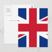 Carte Postale Drapeau britannique Royal Union Jack (Devant / Derrière)