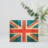 Carte Postale Drapeau britannique Vintage rayé et usé (Debout devant)