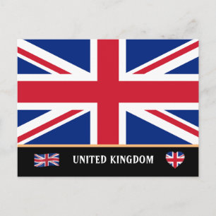 Carte Postale Drapeau britannique & voyage en anglais / Royaume-
