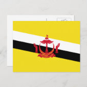 Carte Postale Drapeau brunéien, Drapeau du Brunei (Devant / Derrière)