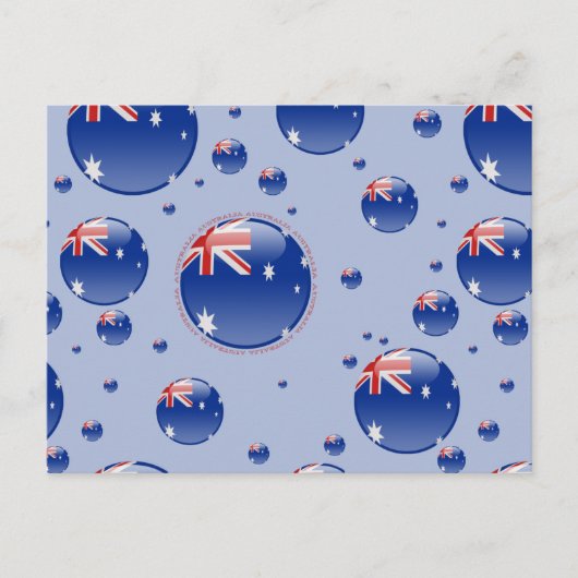 Carte Postale Drapeau bulle australien (Devant)