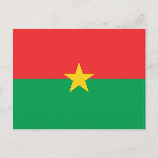 Carte postale Drapeau Burkina Faso (Devant)