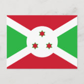 Carte Postale Drapeau burundais, Drapeau du Burundi (Devant)