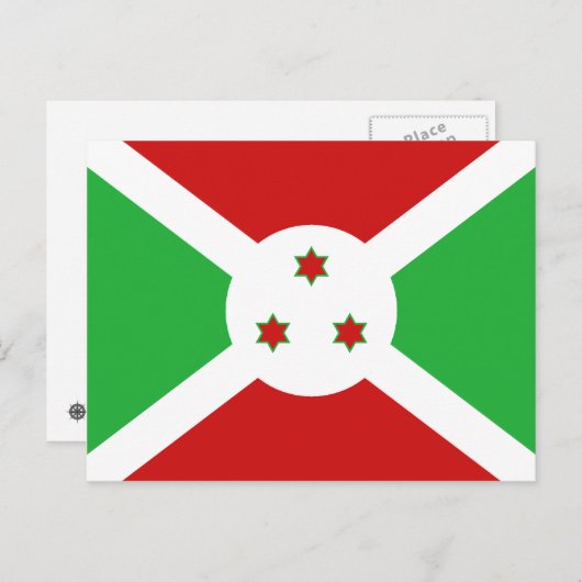 Carte postale Drapeau Burundi (Devant / Derrière)